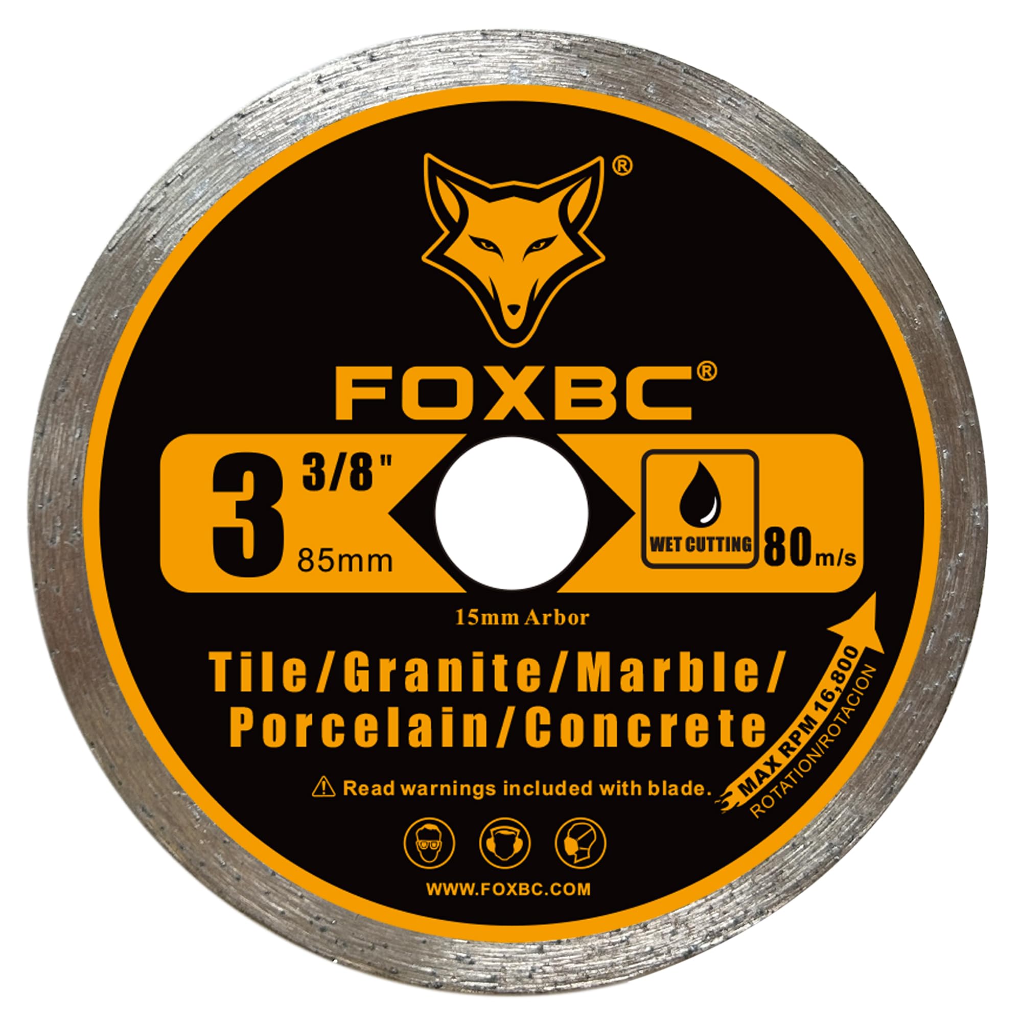 FOXBC 15mm arbor compatible design fits most compact saws for versatile use