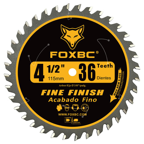 FOXBC 3/8-inch arbor compatibility fits popular 4-1/2 inch saws.