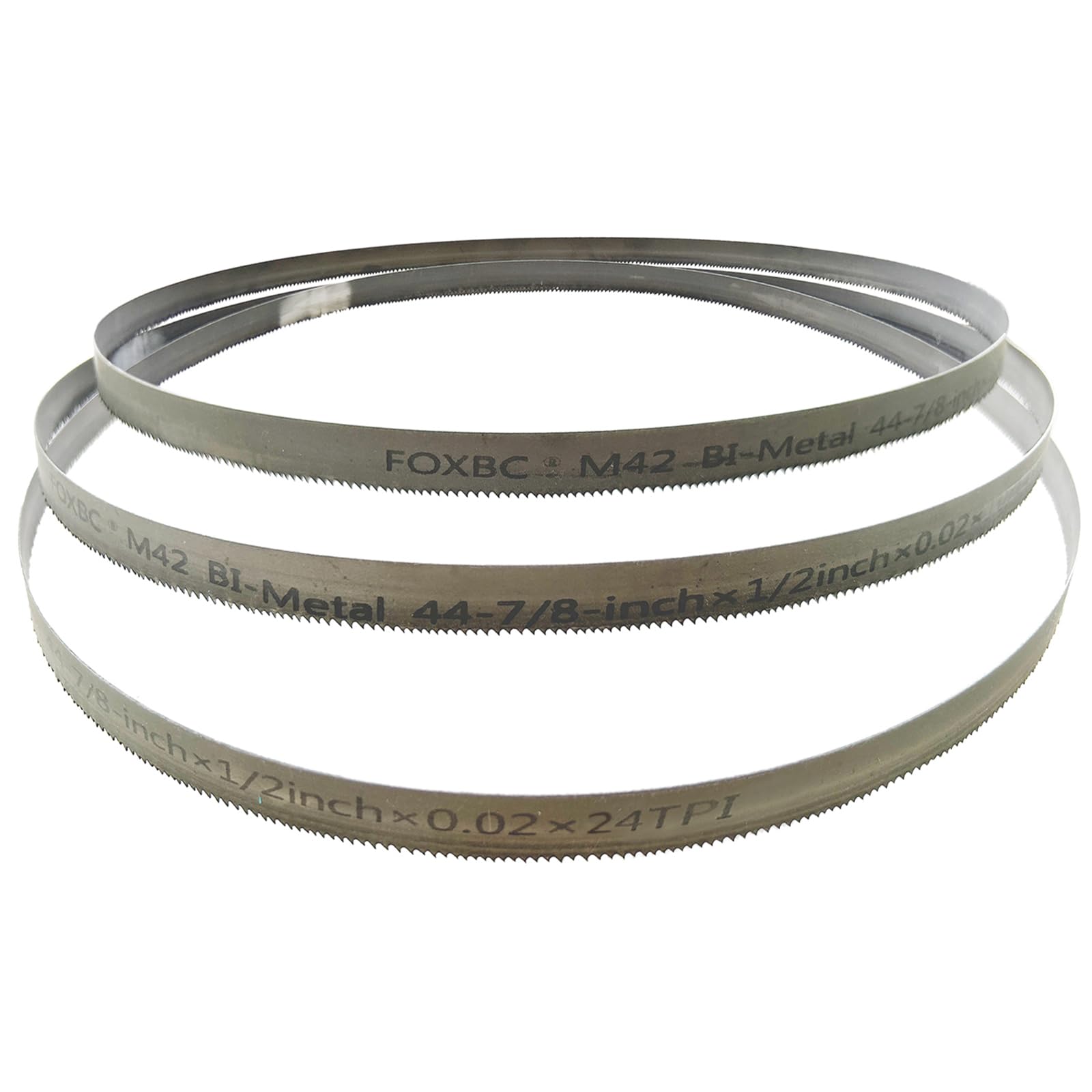 FOXBC 44-7/8 inch blades, 24 TPI, 3-pack, ready for precise cuts.