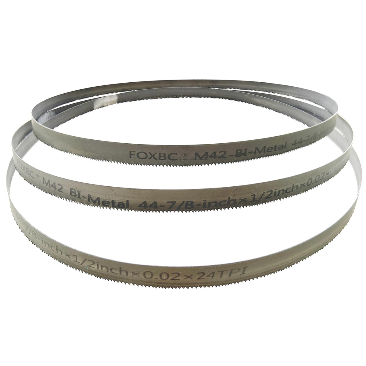 FOXBC 44-7/8 inch blades, 24 TPI, 3-pack, ready for precise cuts.