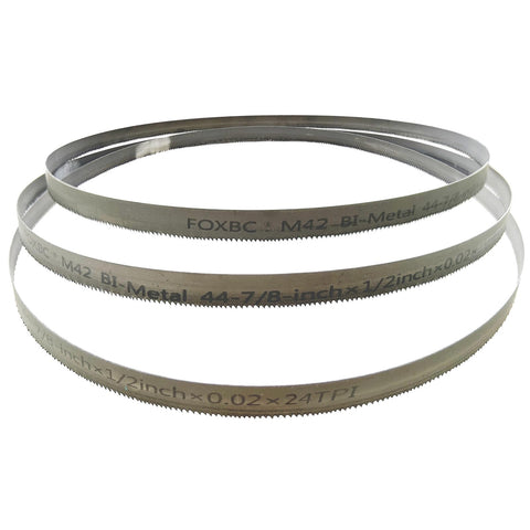 FOXBC 44-7/8 inch blades, 24 TPI, 3-pack, ready for precise cuts.