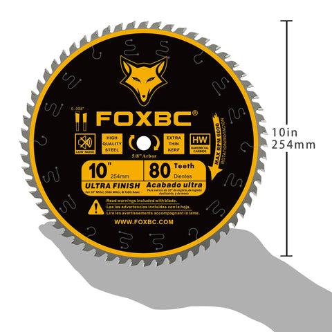 FOXBC blade ready for 5/8-inch arbor installation on compatible saws