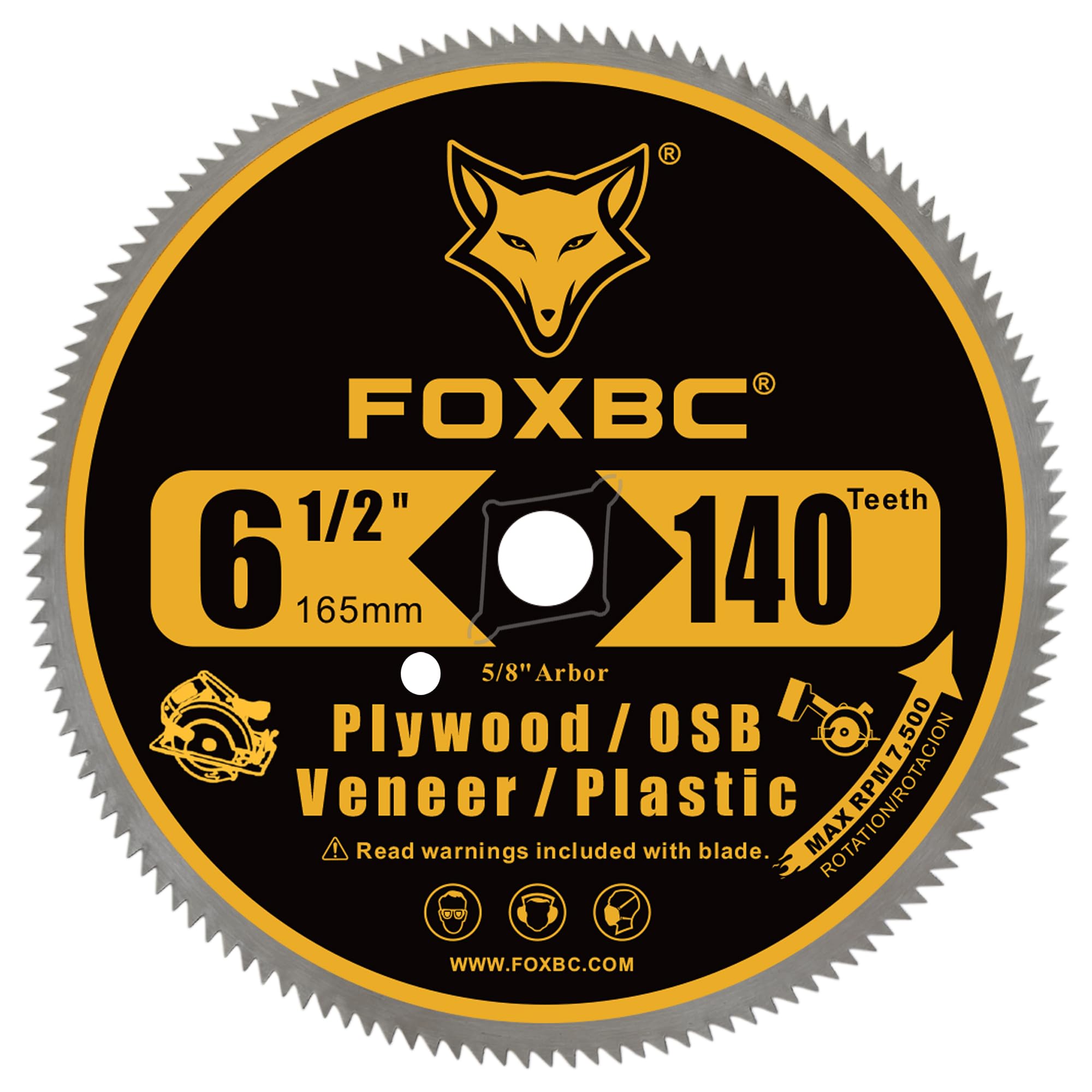FOXBC blade side view cutting plywood OSB panels