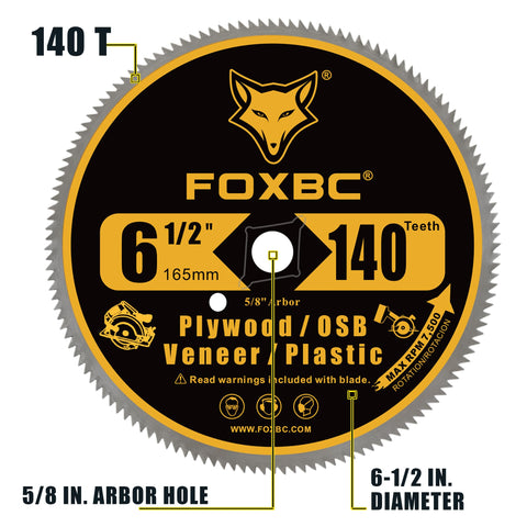 FOXBC 6-1/2 inch blade cutting veneer and paneling