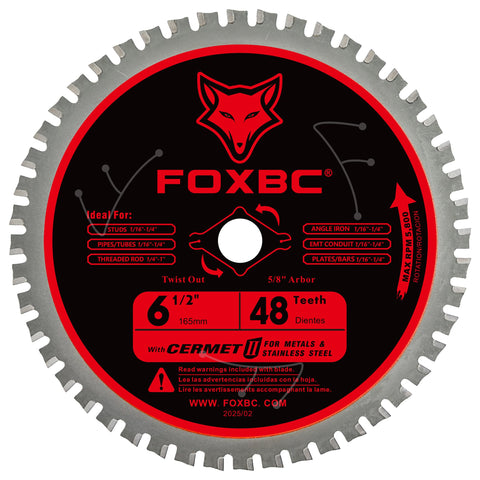 FOXBC 6-1-2 inch blade teeth close-up for precise metal cuts and longer life