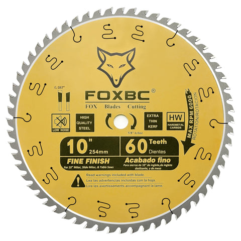 FOXBC 60-tooth ATB blade delivers smooth, finished edges