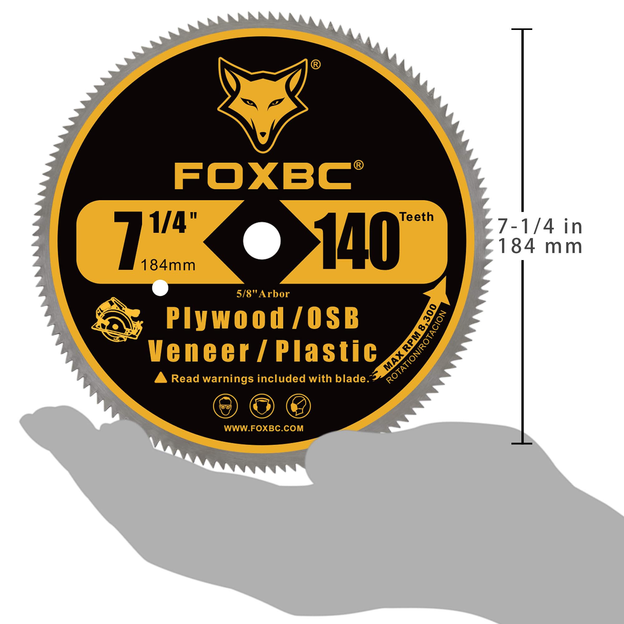 FOXBC durable steel construction for long blade life