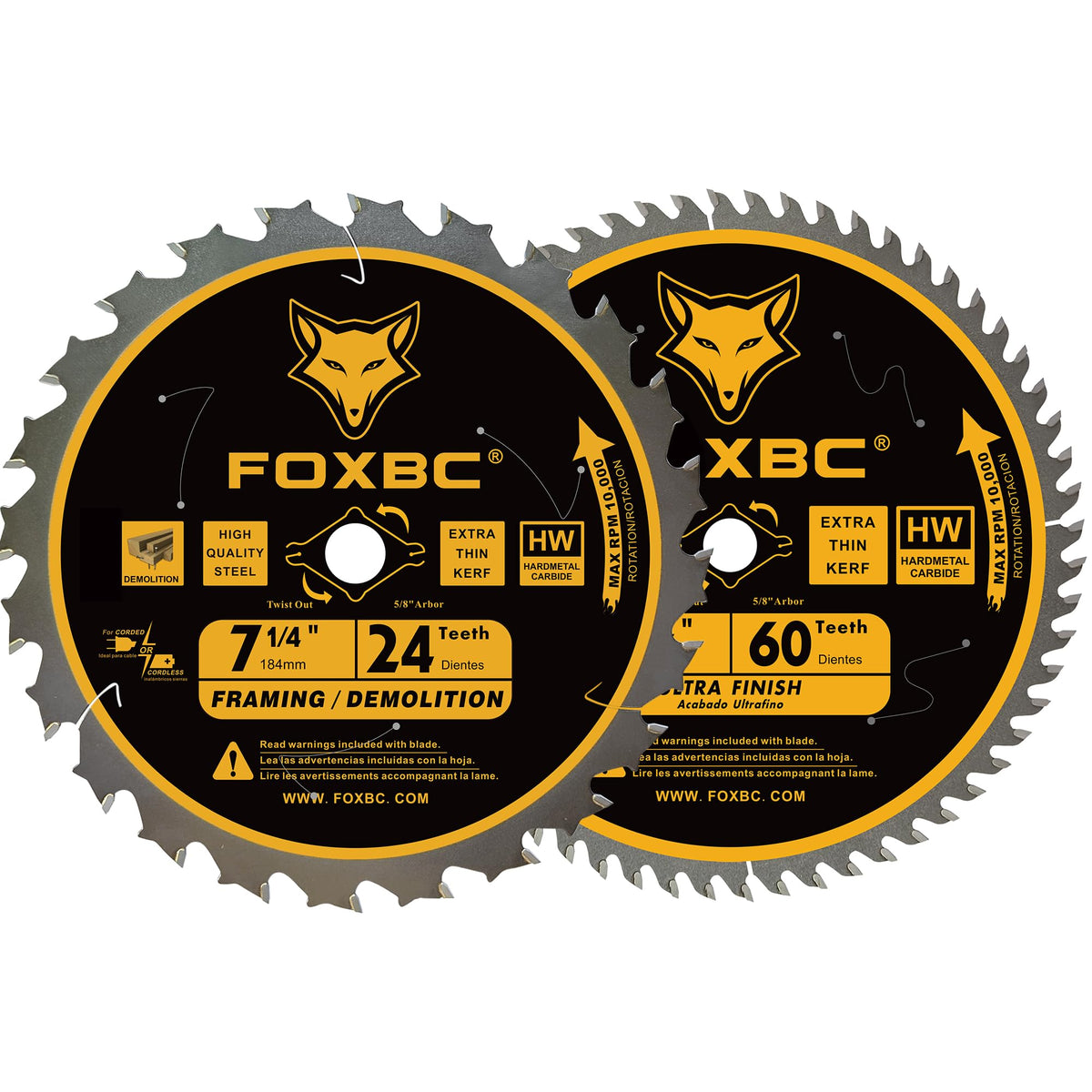 FOXBC framing blade 24T for fast, clean wood framing cuts