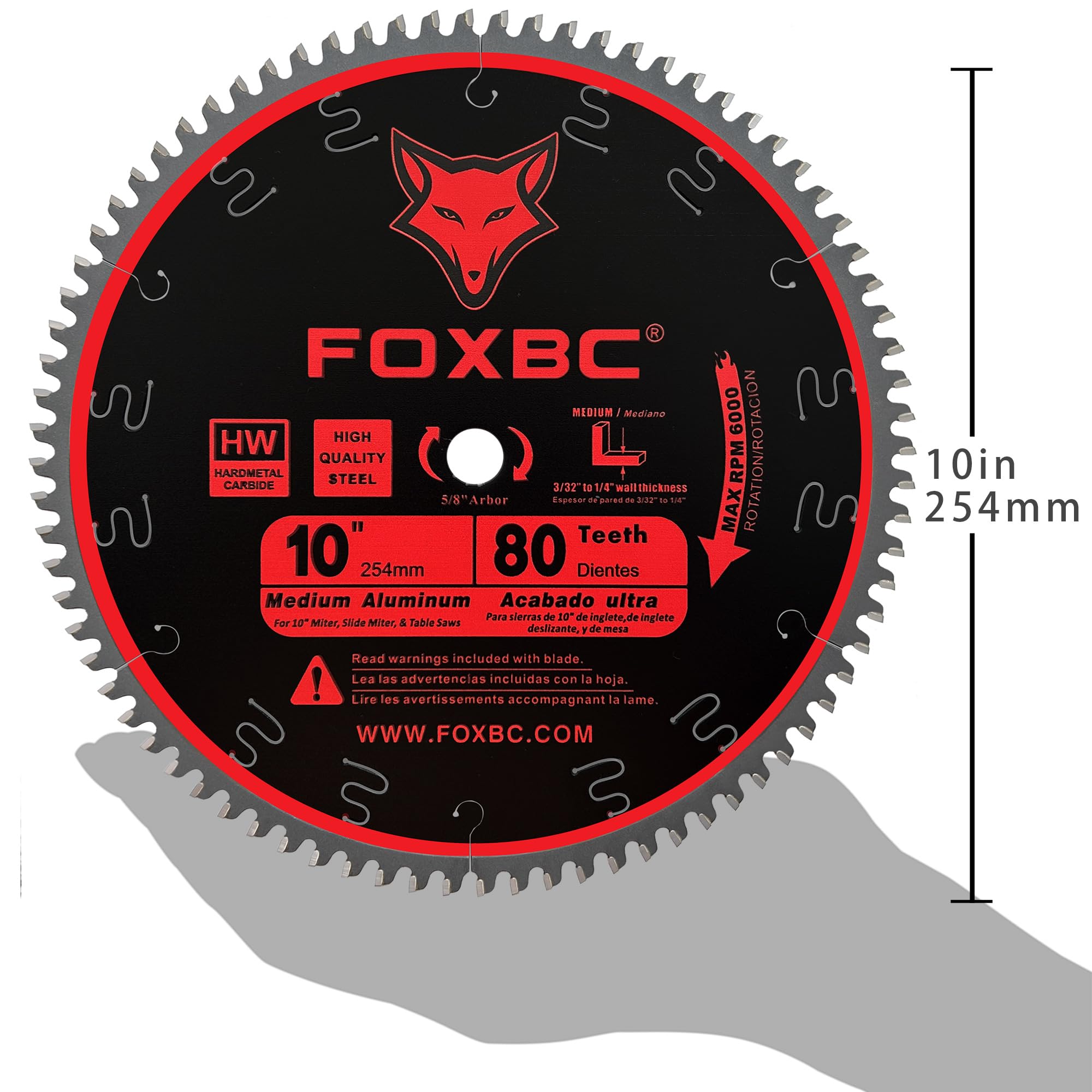 FOXBC 80-tooth TCG geometry optimized for non-ferrous materials.