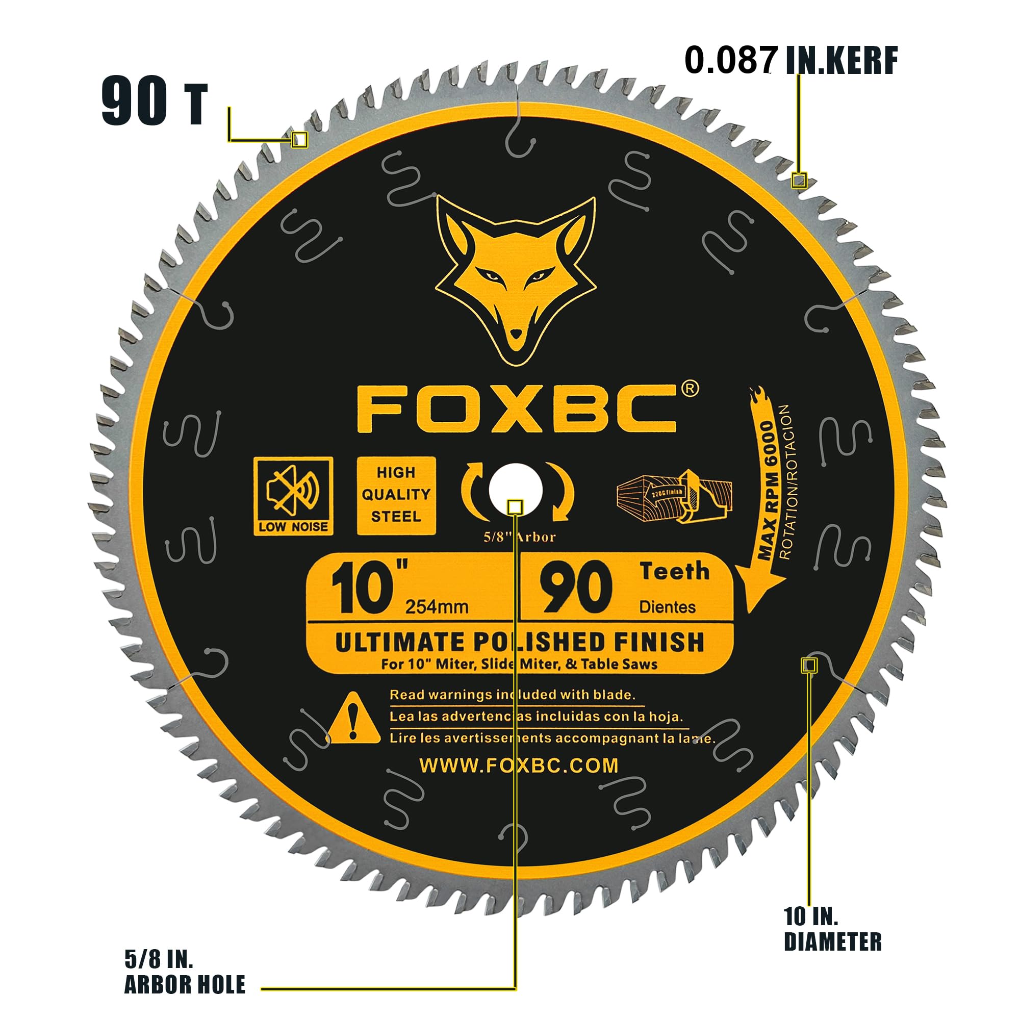 FOXBC axial shear-face grind design delivers a clean edge surface