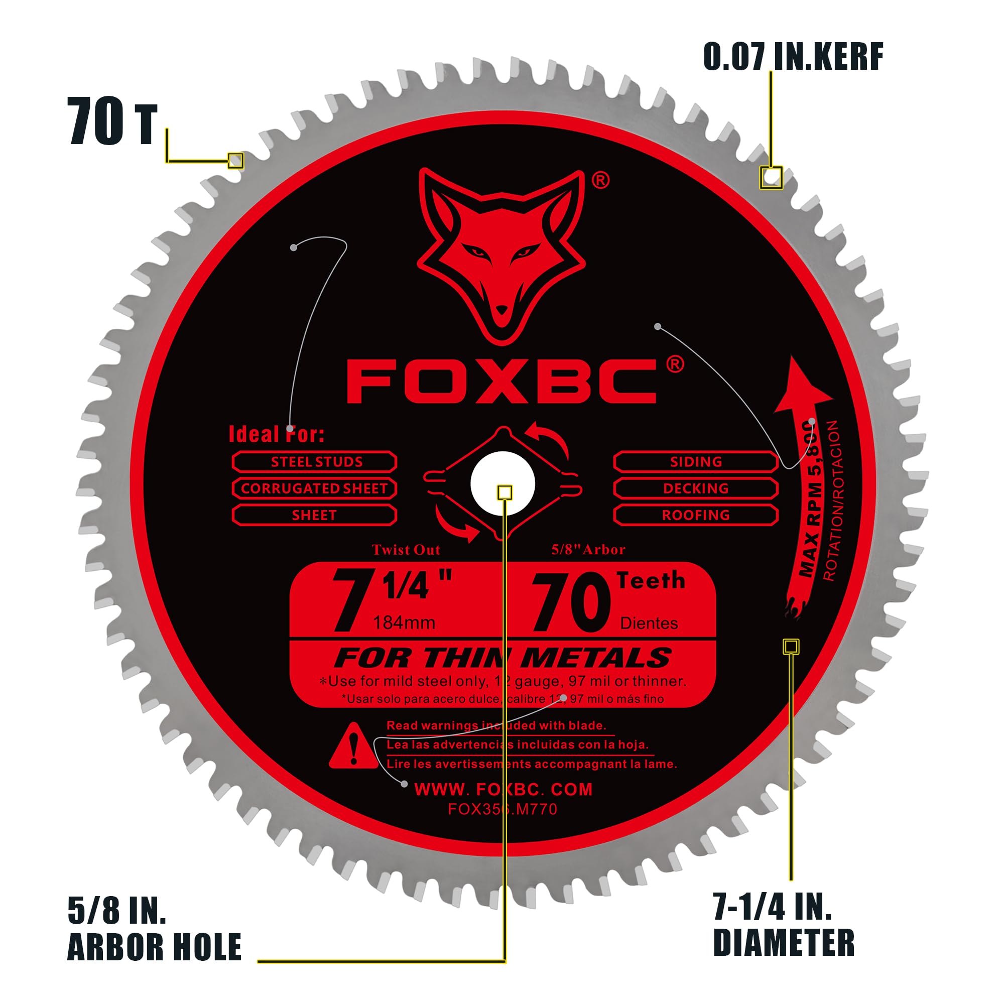 FOXBC ceramic carbide teeth offer high wear resistance and cooler cuts.