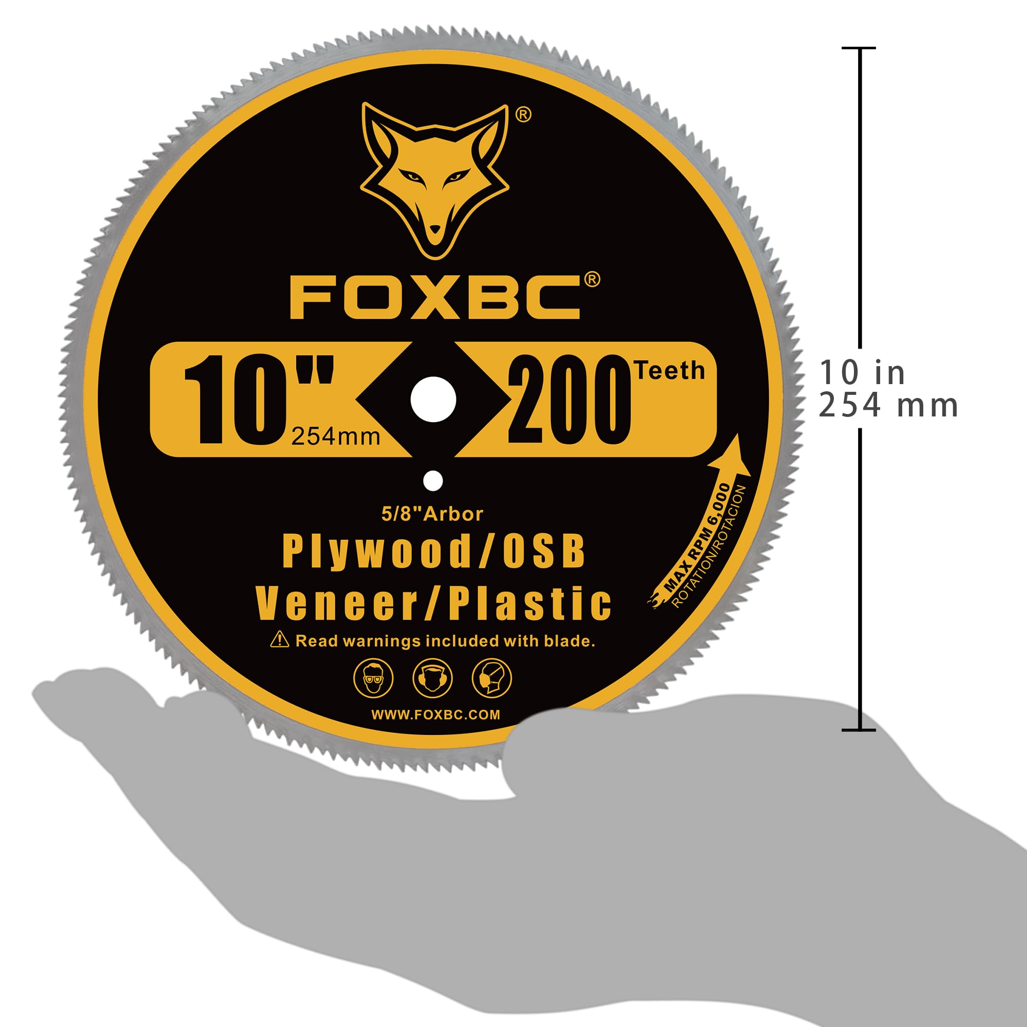 FOXBC blade mounted on table saw delivering smooth veneer and panel cuts