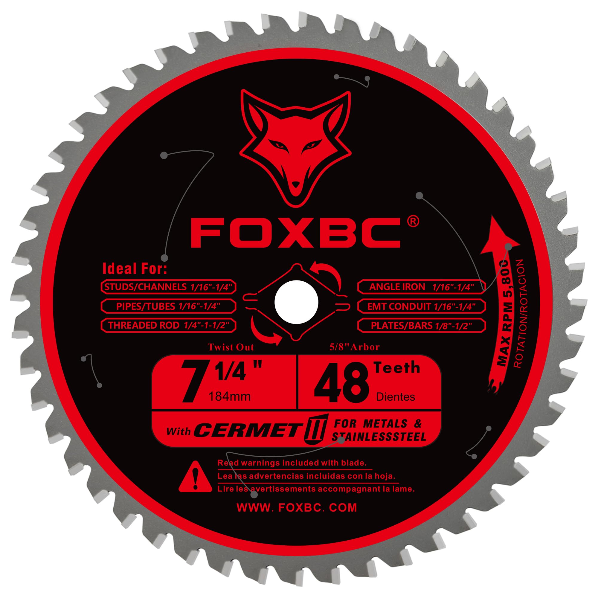 FOXBC ceramic carbide teeth close up for durable metal cutting
