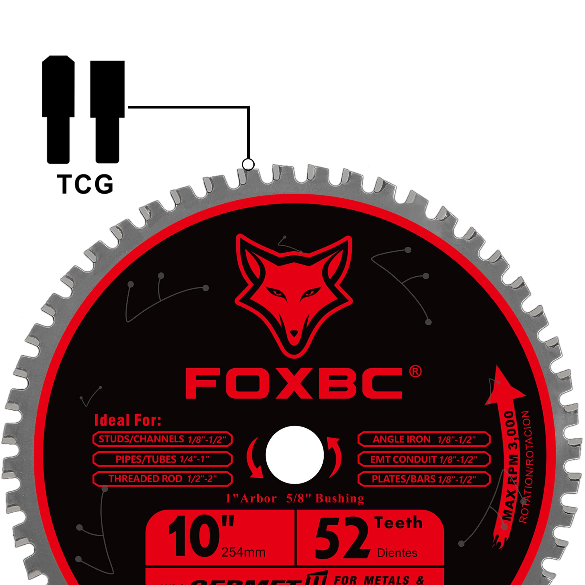 FOXBC ceramic carbide teeth resist heat and wear for durability.
