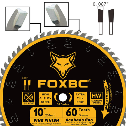 FOXBC ideal for crosscutting oak, pine, plywood, and melamine moulding