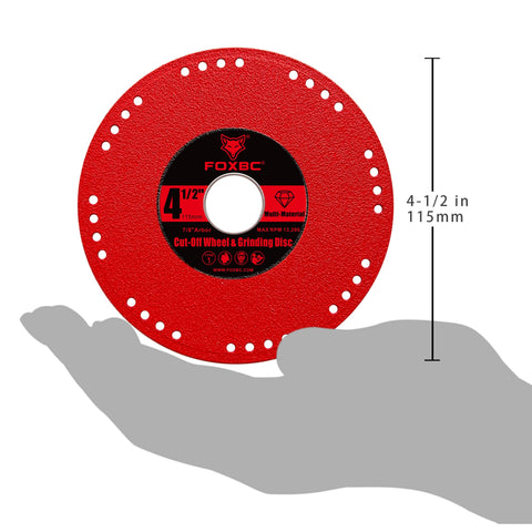 FOXBC diamond metal cut-off wheel in a convenient 3-pack for projects