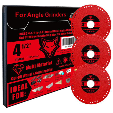FOXBC diamond metal cut-off wheel cutting aluminum pipe with ease