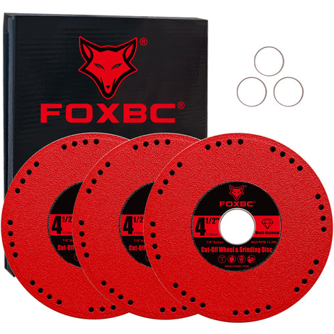 FOXBC diamond metal cut-off wheel cutting rebar with precision