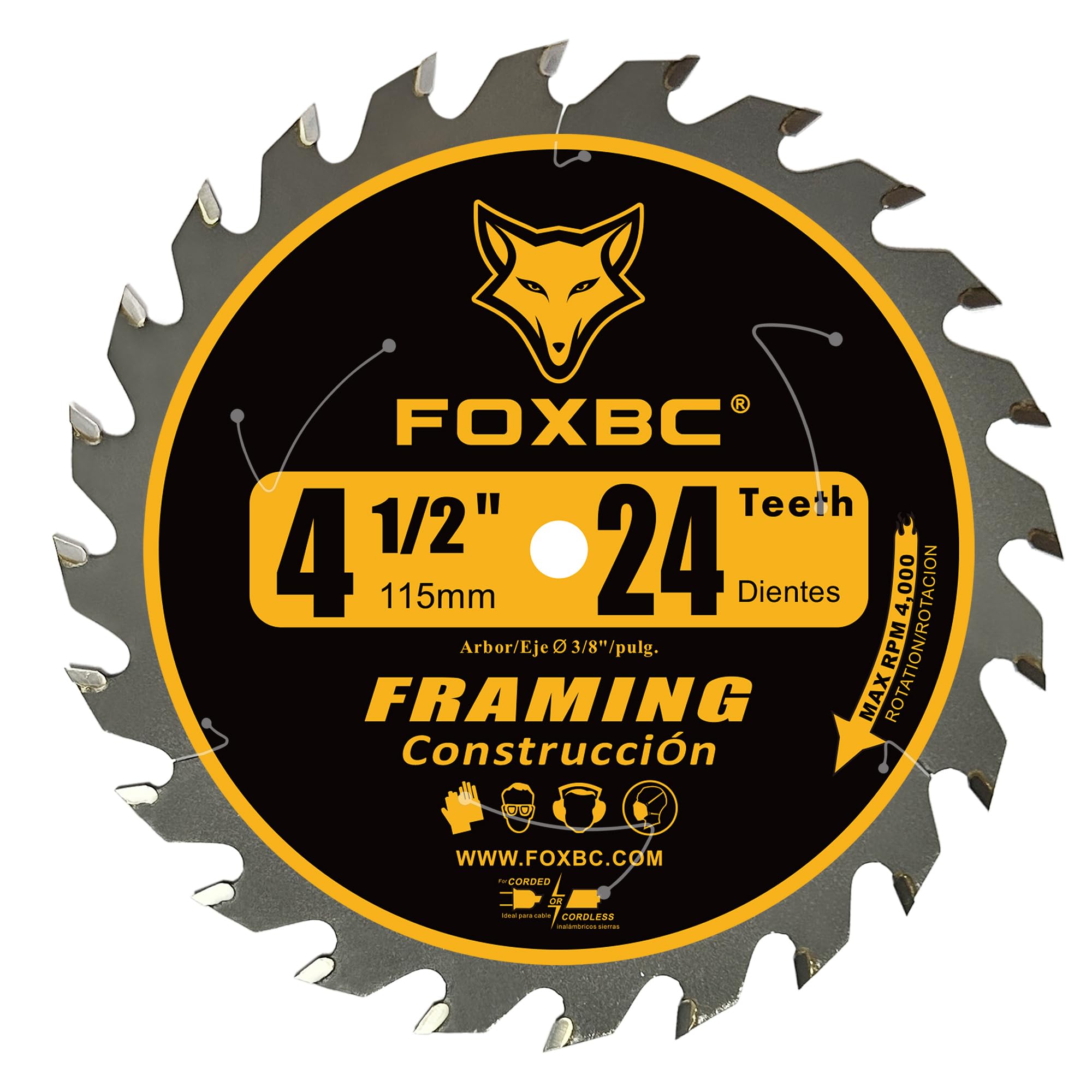 FOXBC high-density tungsten carbide blade designed for wear resistance.