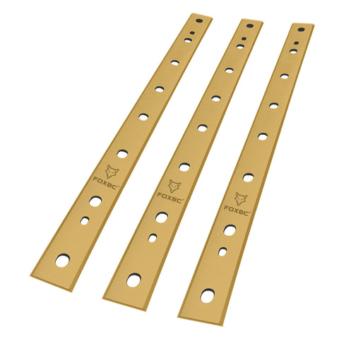FOXBC high-speed steel with titanium coating for sharper, longer lasting edges.