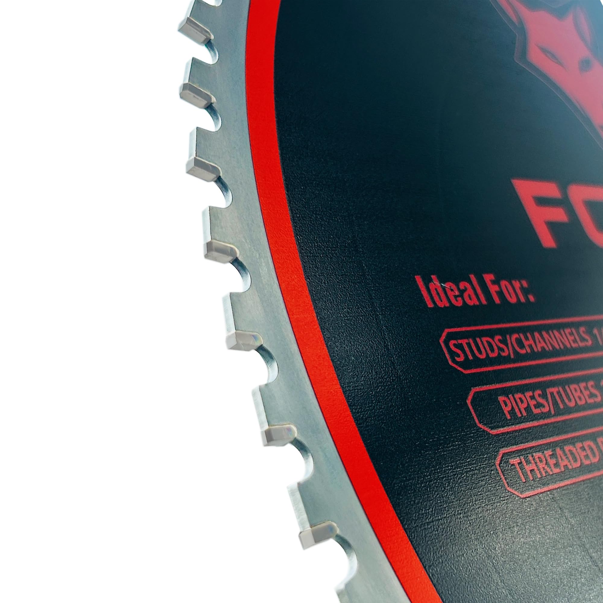 FOXBC blade showing long-life potential versus standard carbide.