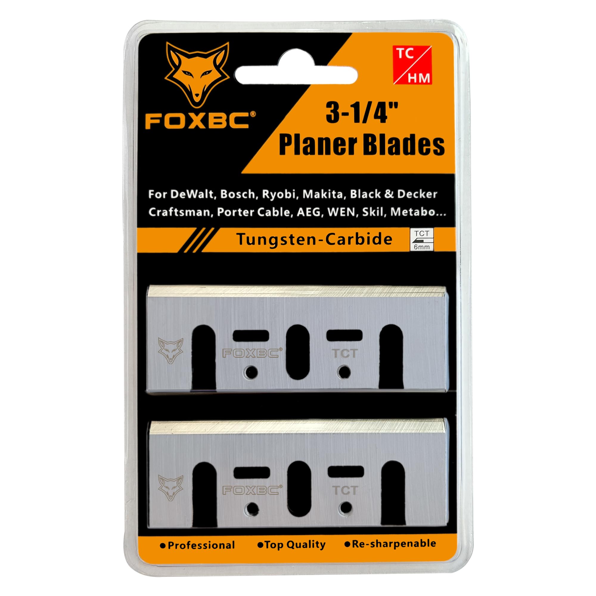 FOXBC pack of five blades packaging shown for easy replacement