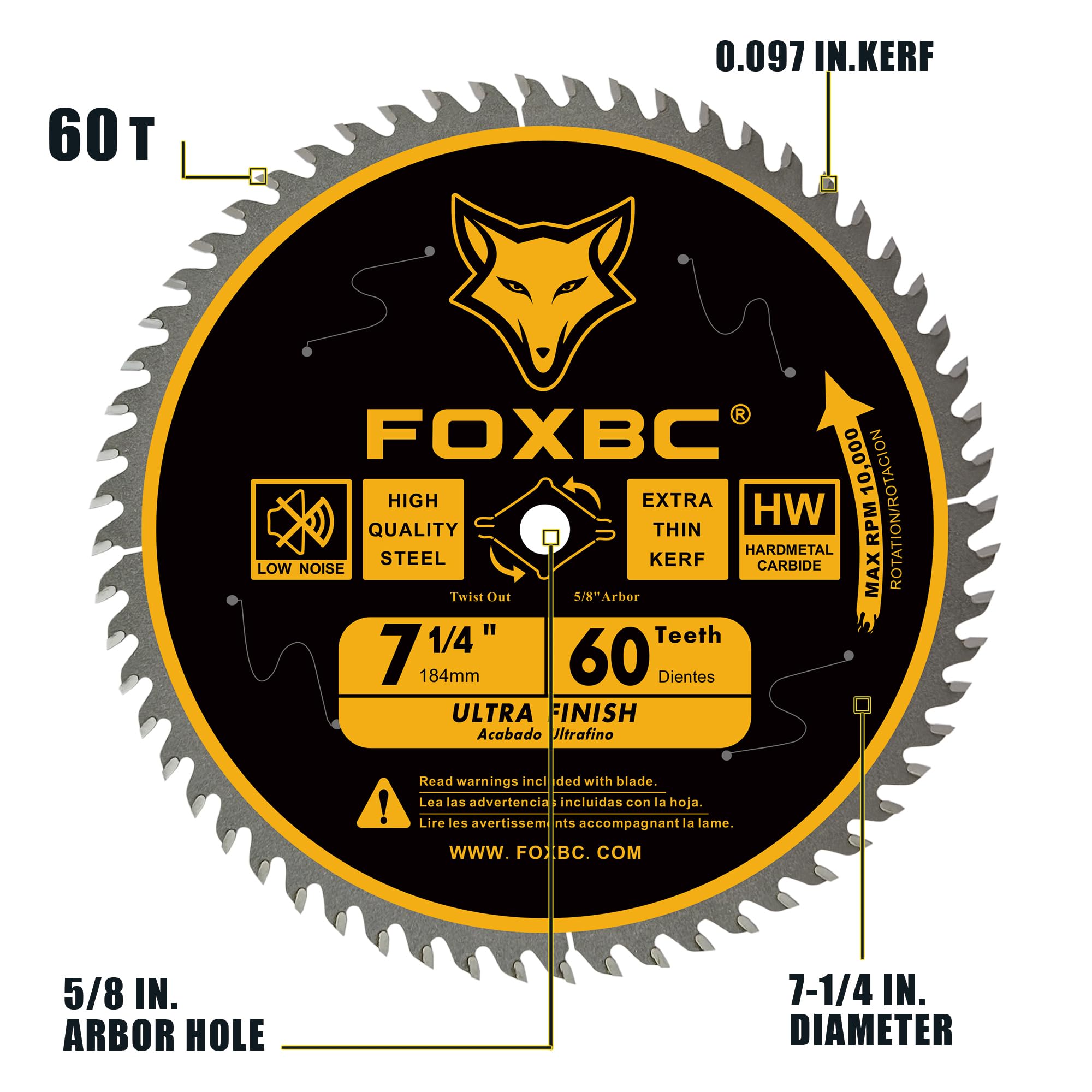 FOXBC packaging visual showing triple blade kit value