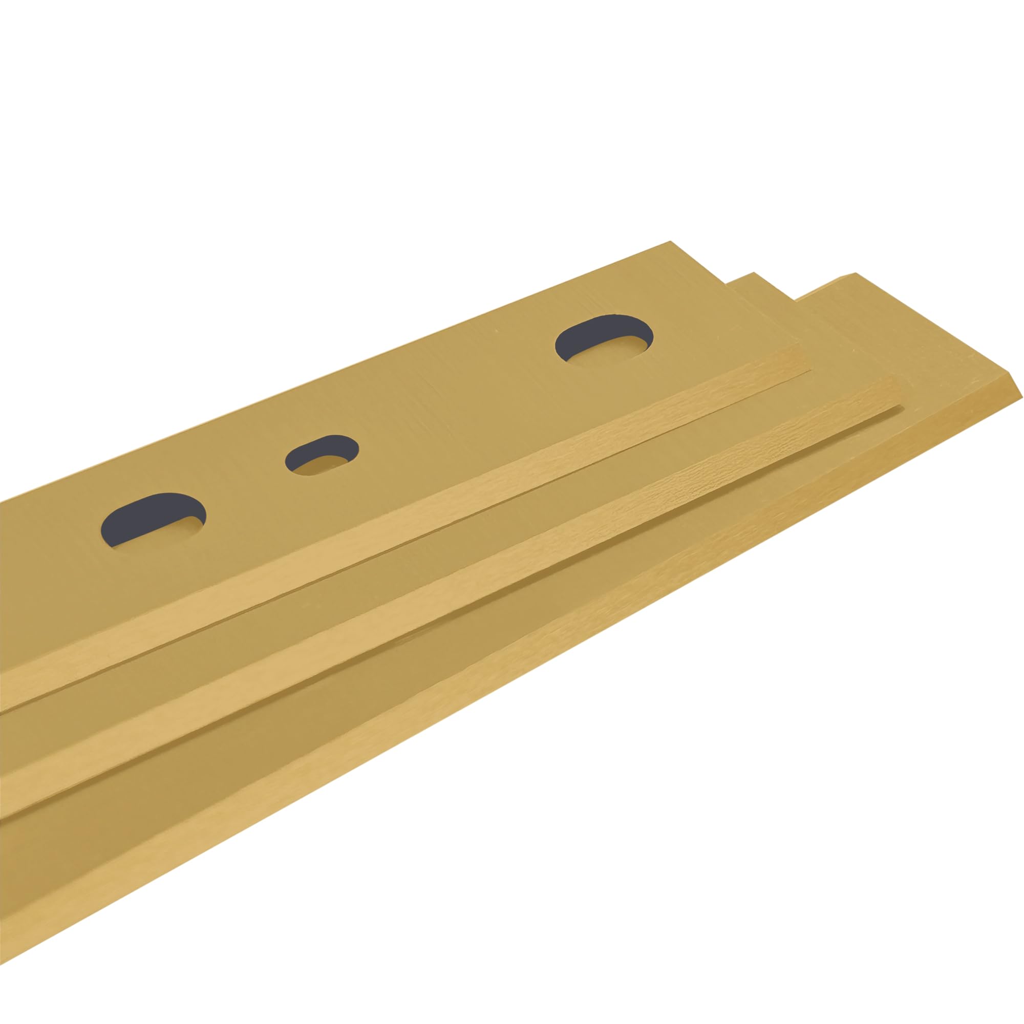 FOXBC three-pack planer blades in a protective plastic case for easy organization.