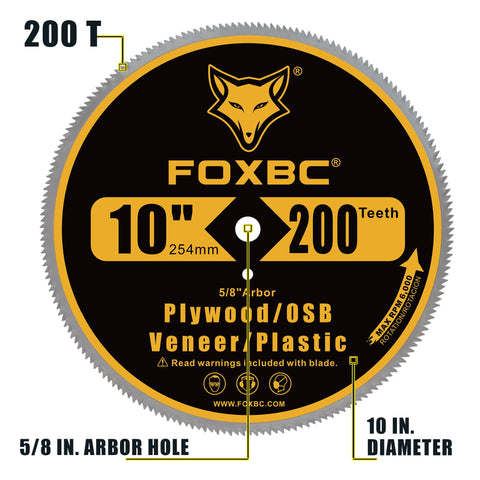 FOXBC precision-ground teeth close-up for smooth plywood and veneer cuts