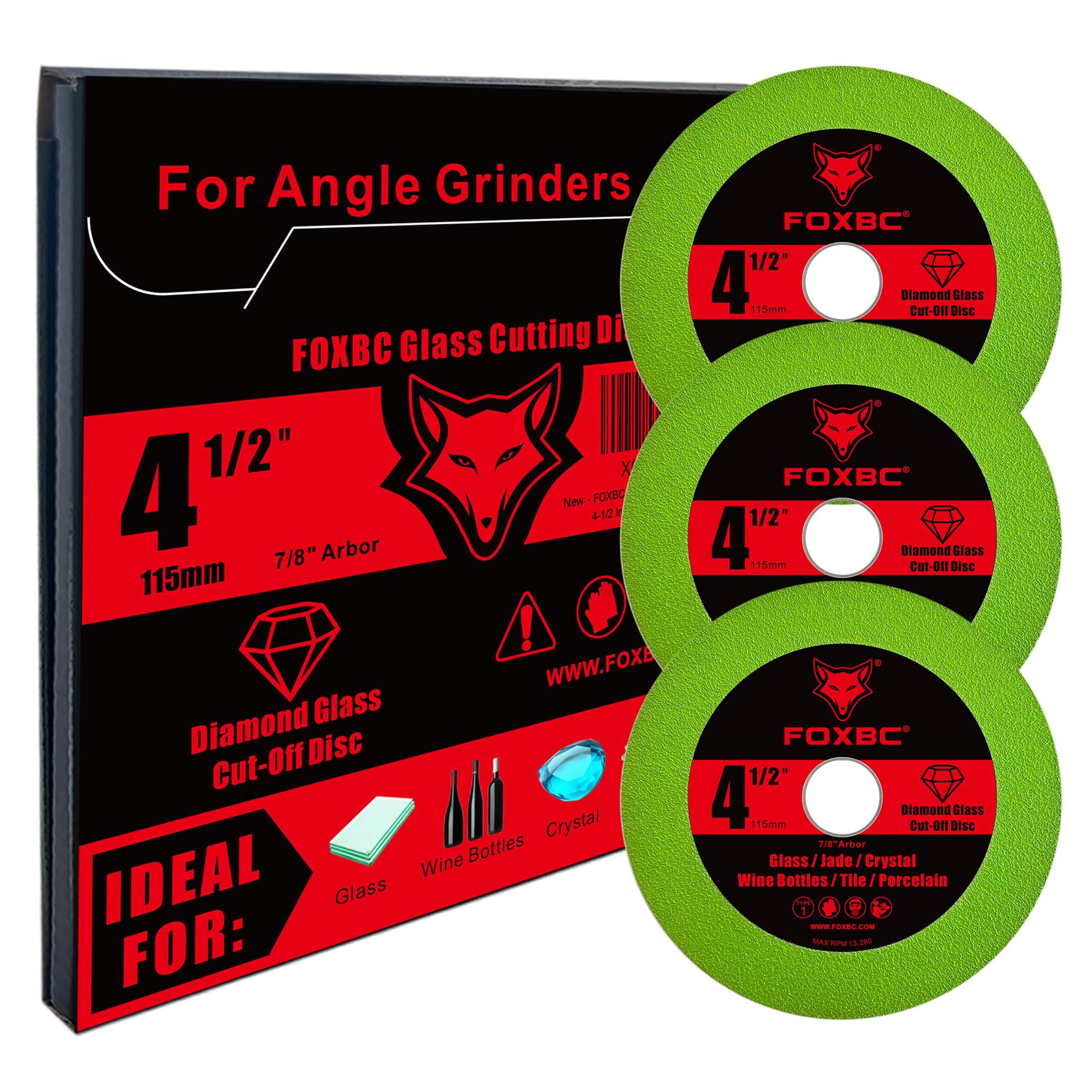 FOXBC solid steel wheel body design reduces breakage risk for safer cutting