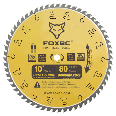 FOXBC table saw blade fits DeWalt Makita Skil Metabo for versatile crosscuts