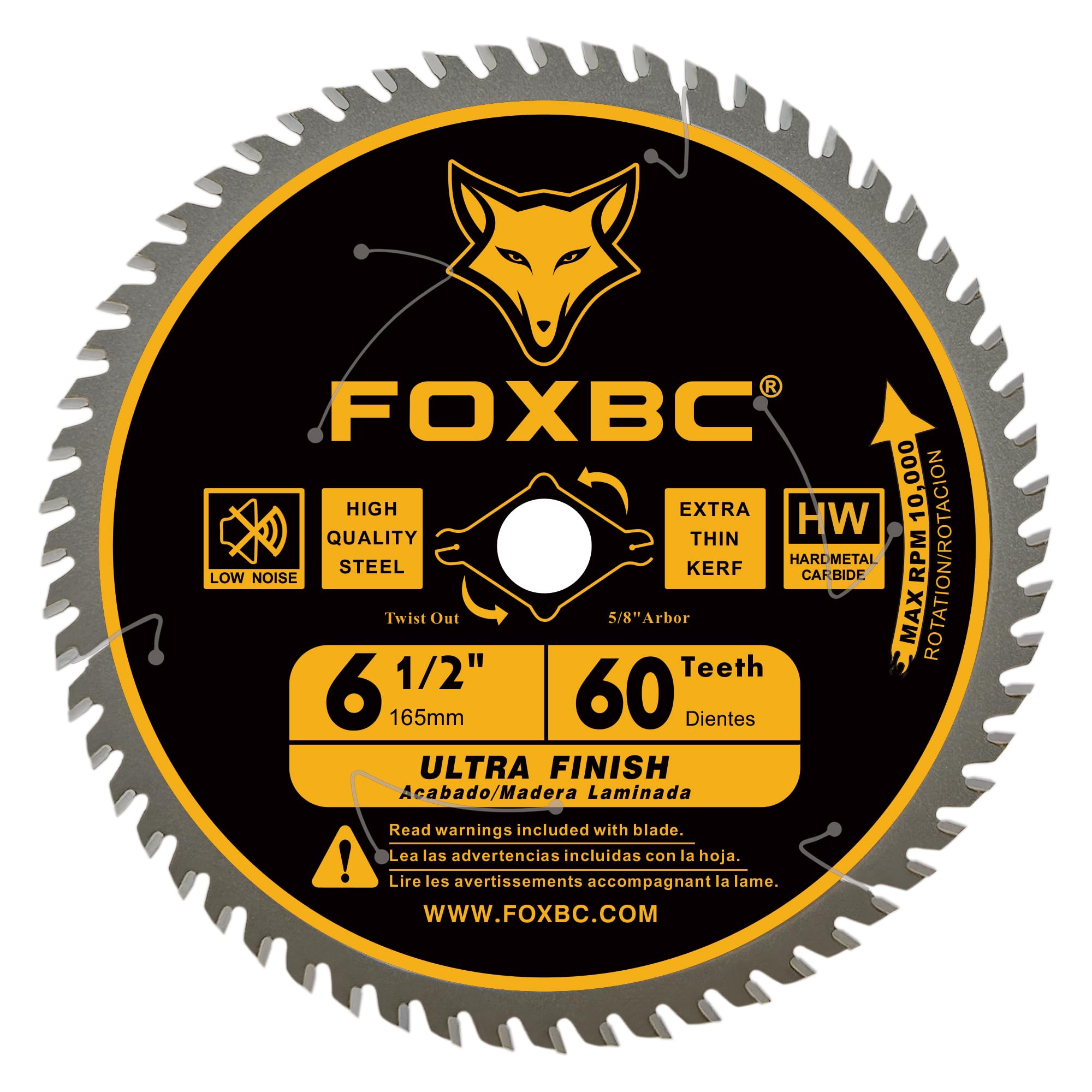 FOXBC thin kerf 0.059 inch design enabling fast, effortless cuts