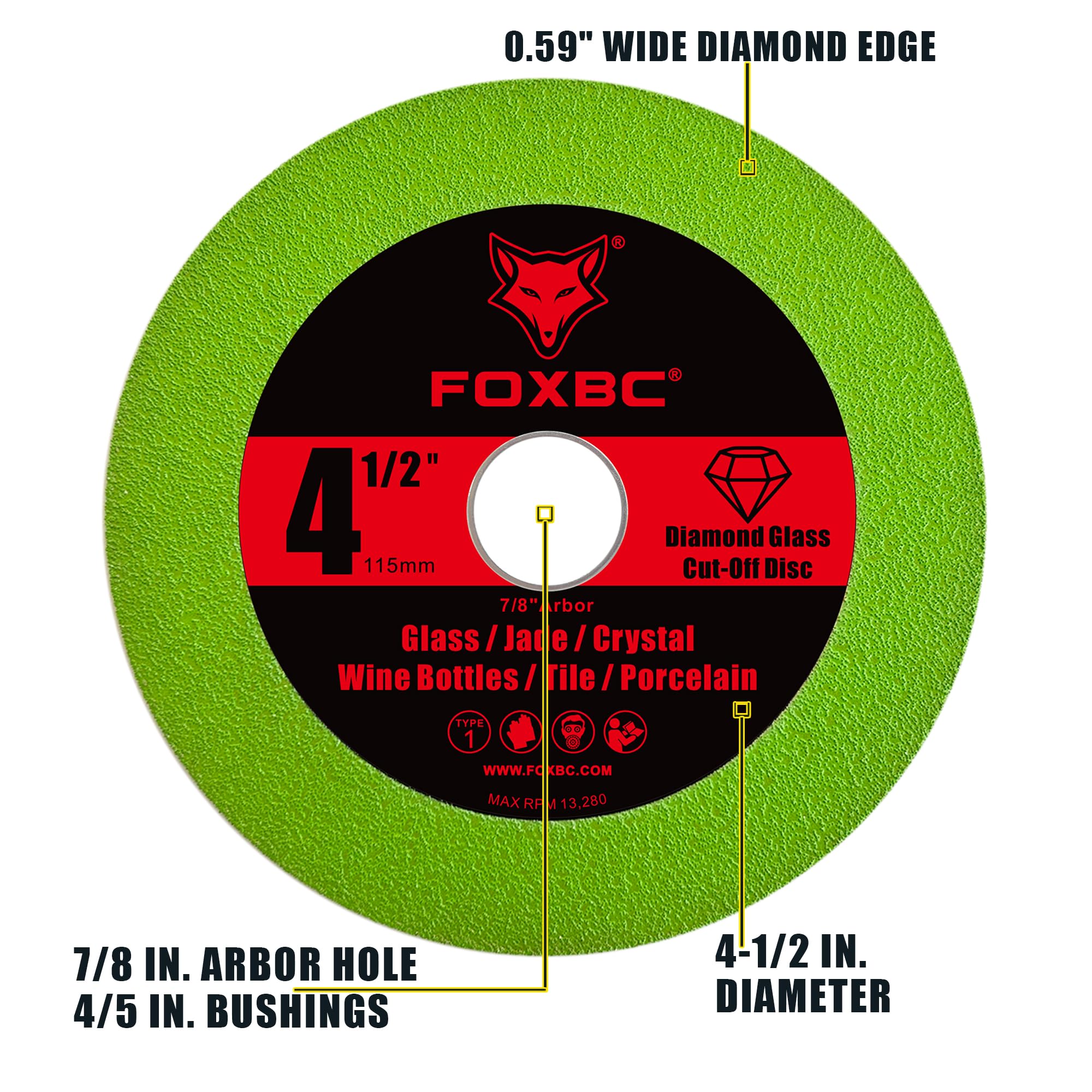 FOXBC three-pack of diamond saw blades for masonry and ceramic projects