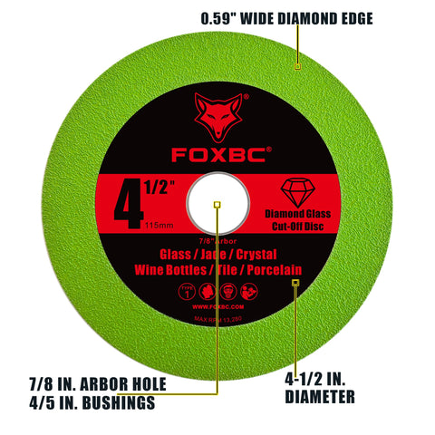 FOXBC three-pack of diamond saw blades for masonry and ceramic projects