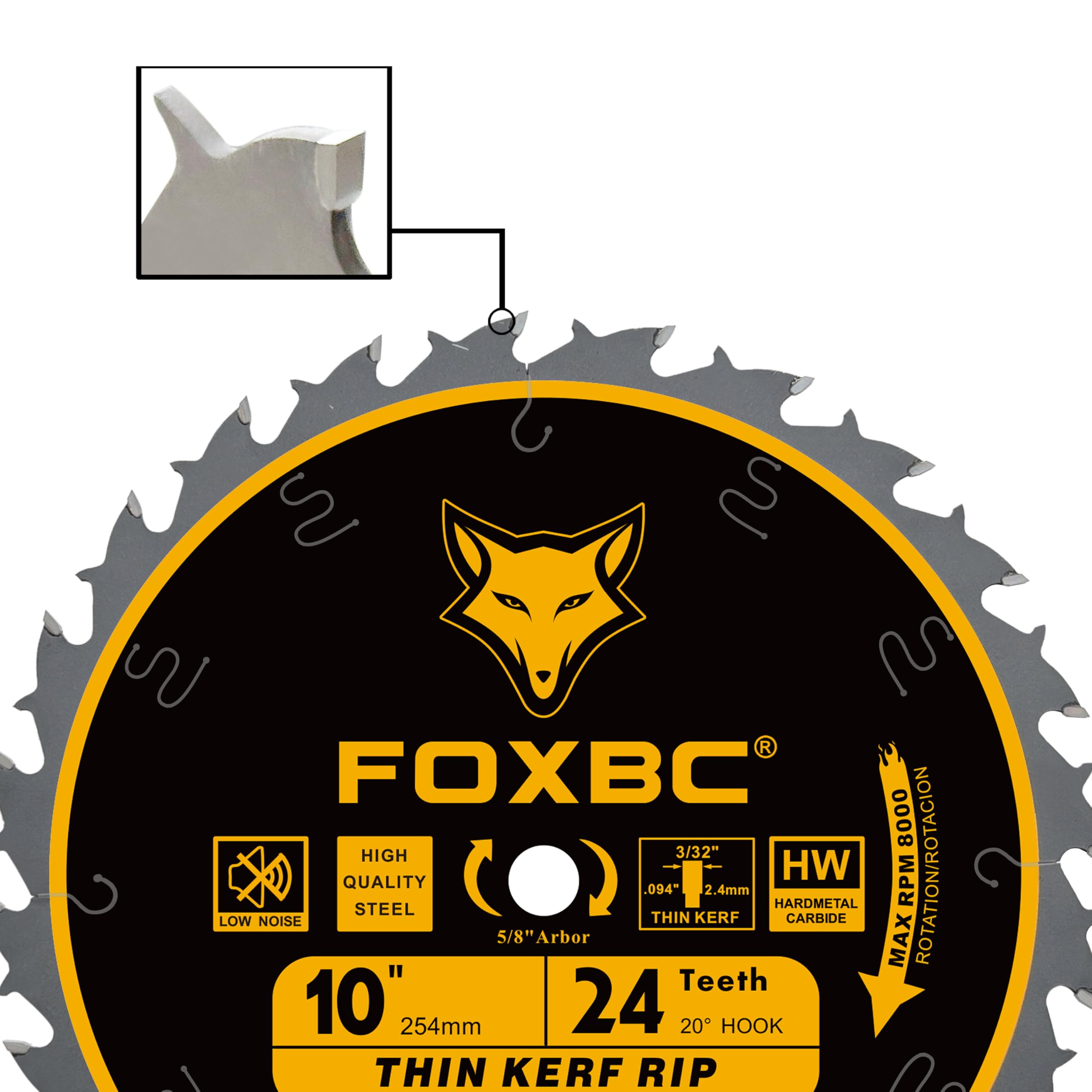 FOXBC tungsten carbide durability closeup emphasizes long life and toughness