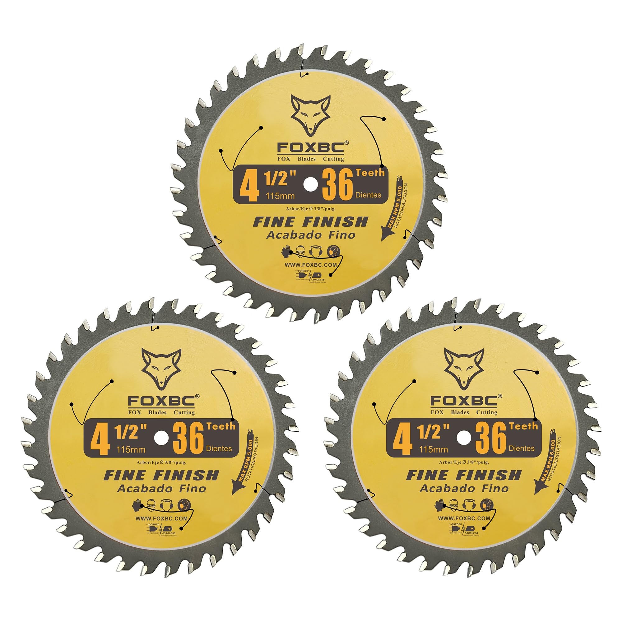 FOXBC ultra-thin kerf design reduces effort for fast, smooth cuts.