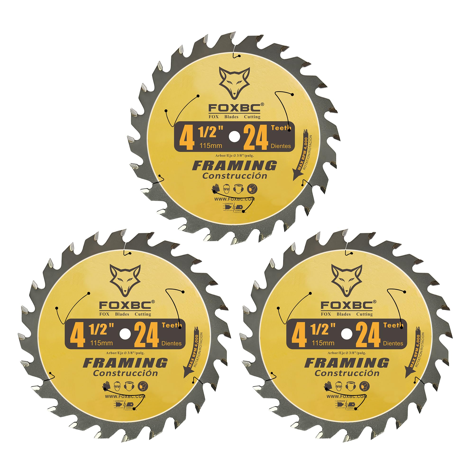 FOXBC ultra-thin kerf framing blade for fast, smooth cuts.