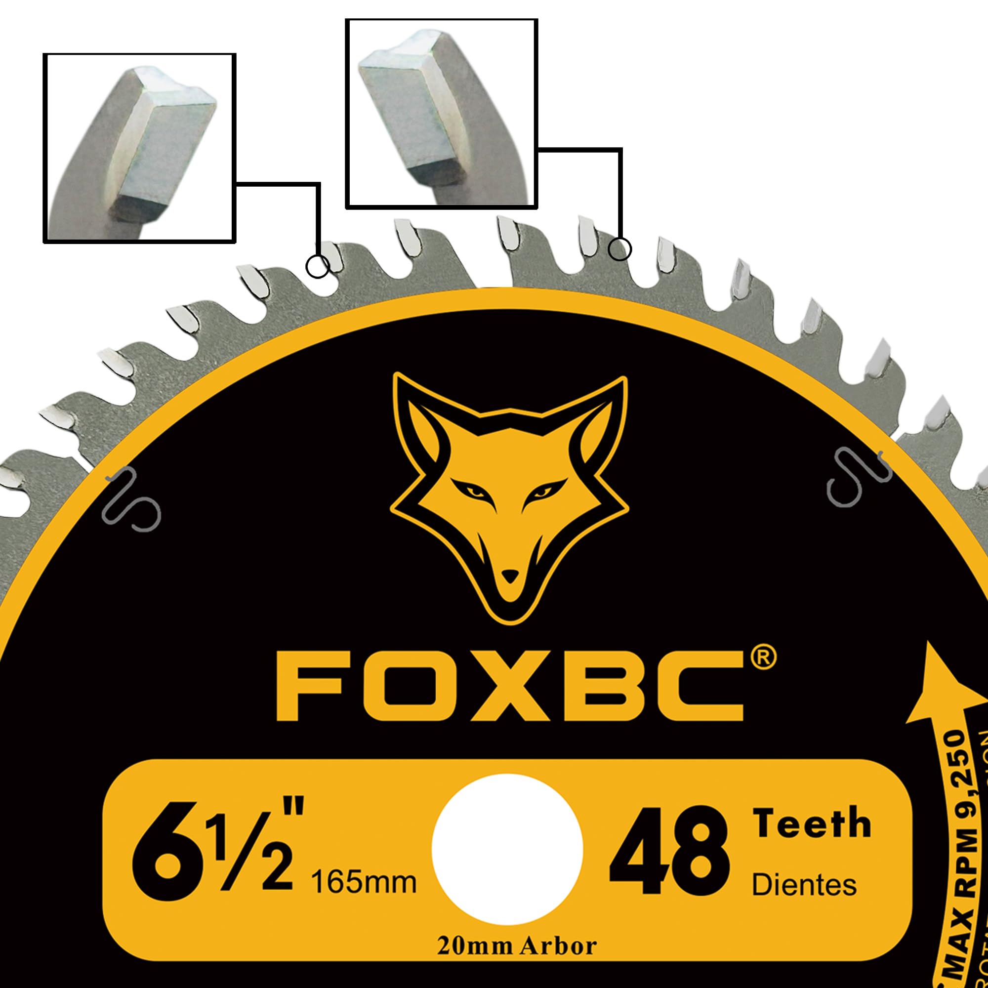 FOXBC blade cutting wood, MDF, and laminate materials