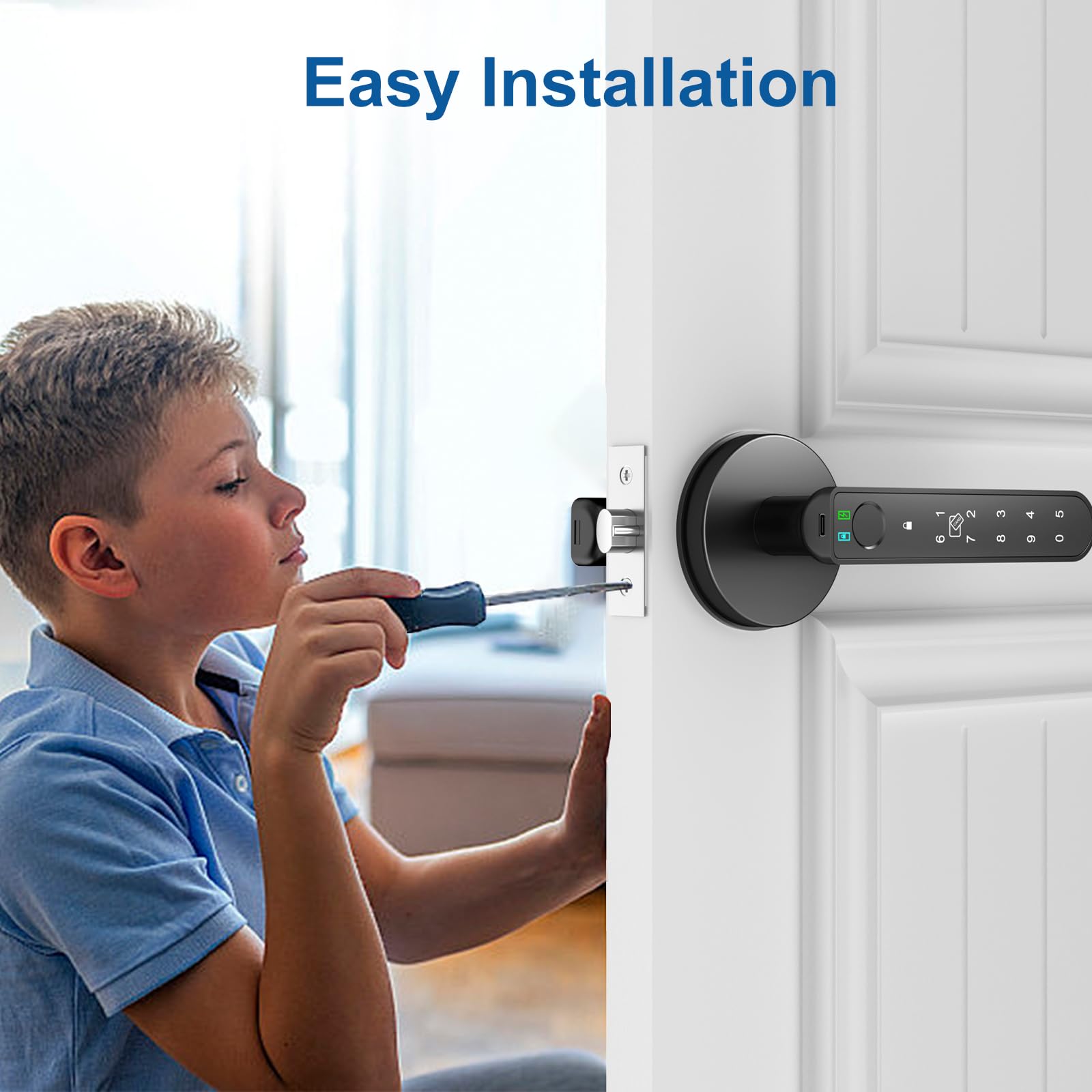 Foxgard installation on door showing easy setup