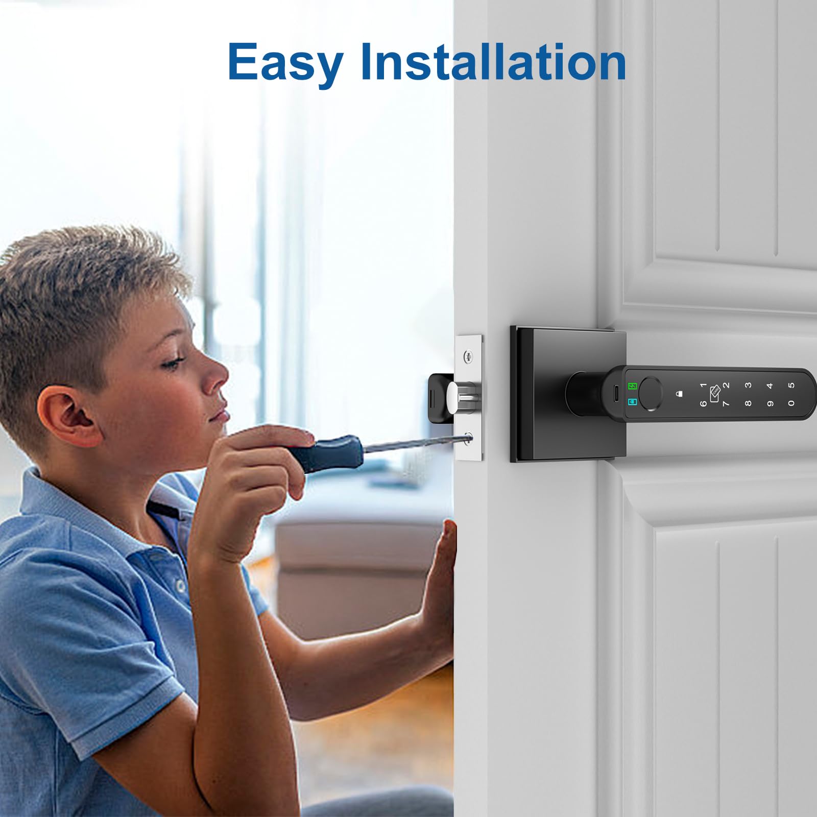 Foxgard square black design suits modern interiors with secure, convenient hardware