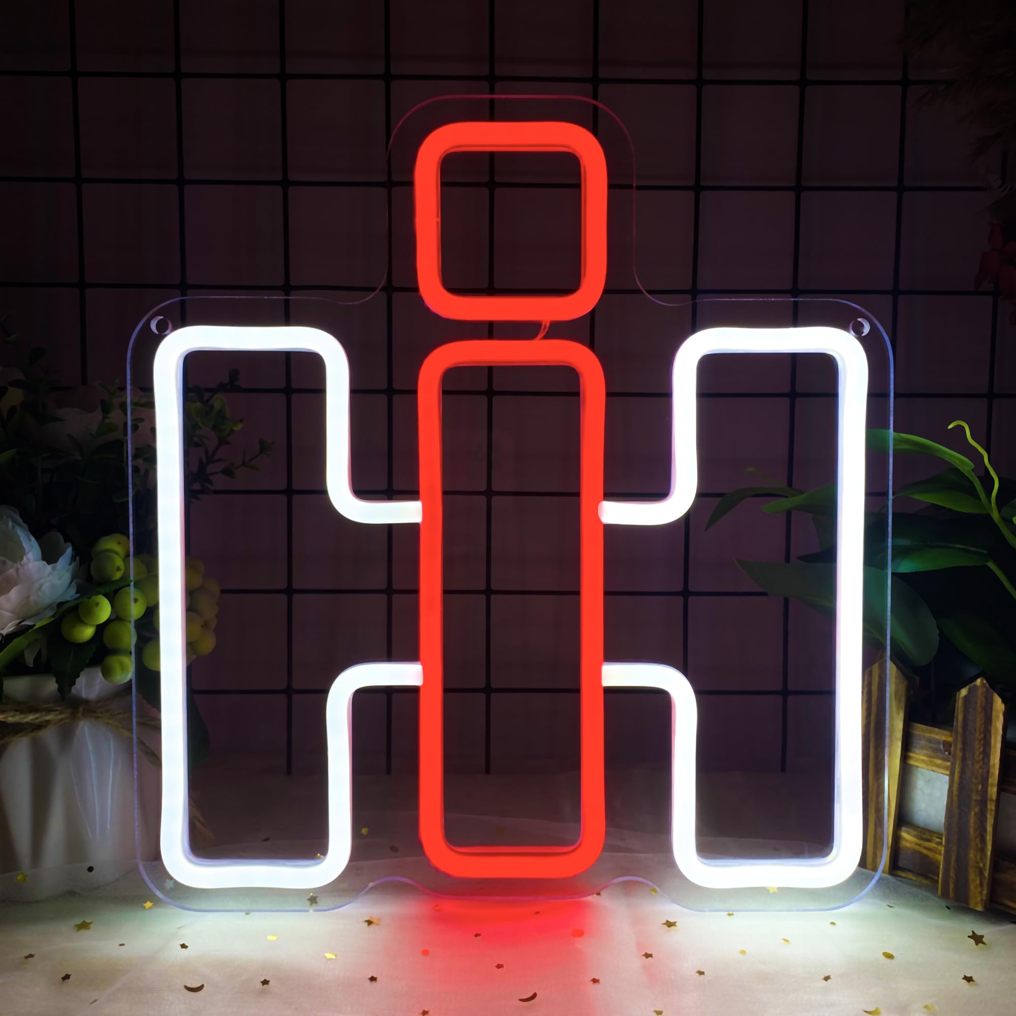 Foxiden Harvester neon sign on wall decor for a vibrant garage ambiance
