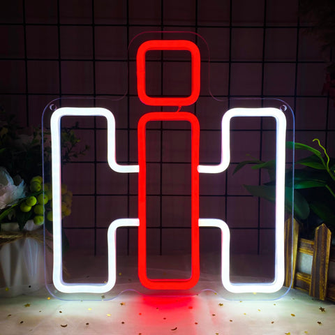 Foxiden Harvester neon sign on wall decor for a vibrant garage ambiance