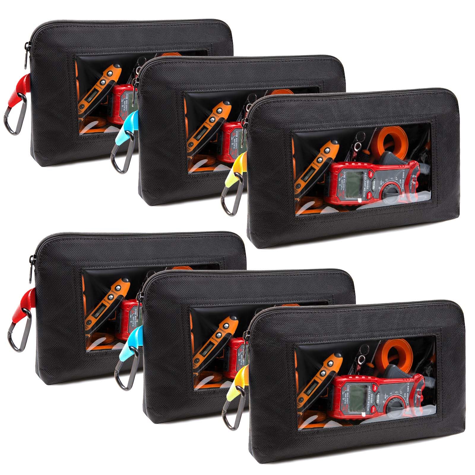 FoxRino clear tool pouch front view for fast tool identification and quick access.