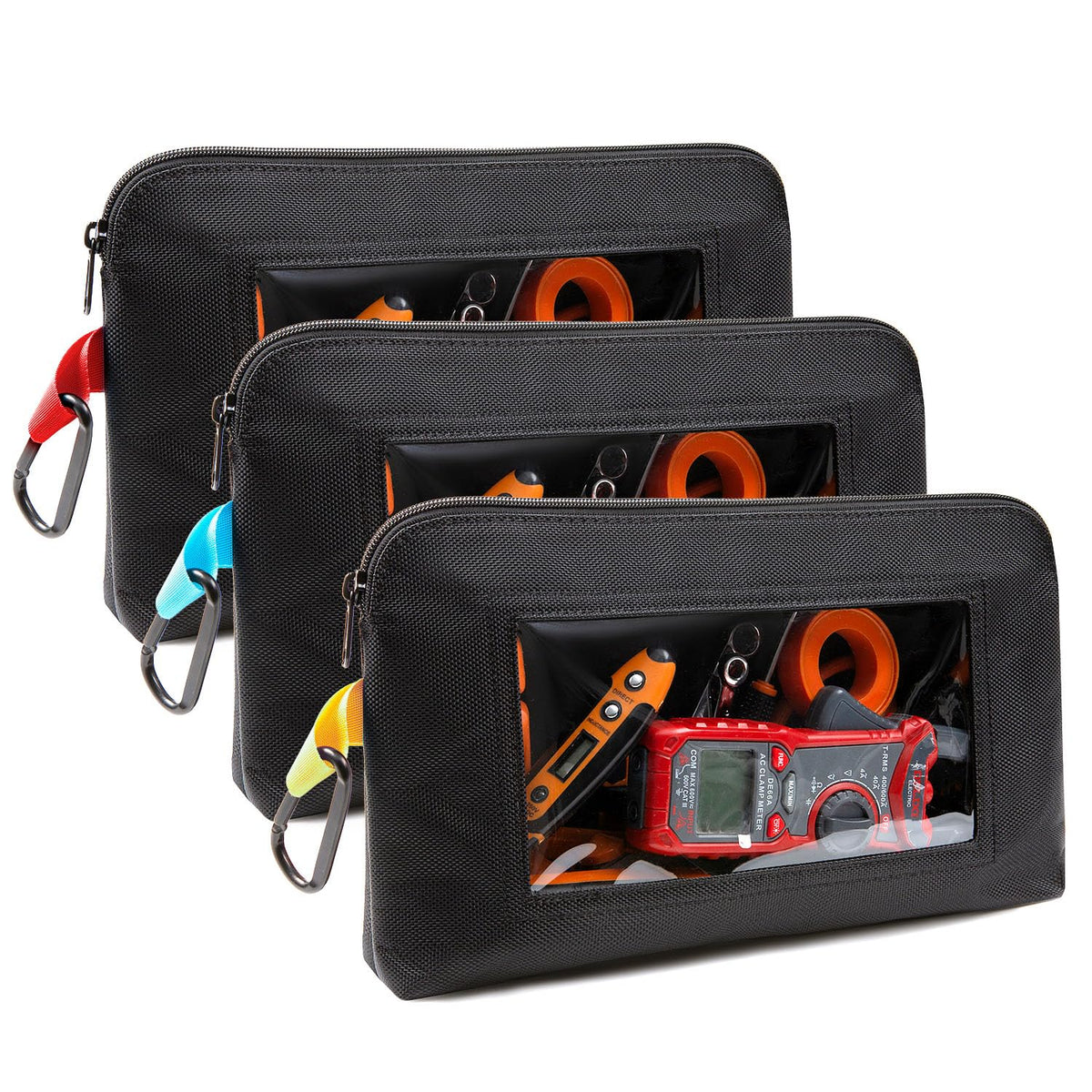 Foxrino tool pouch clear window shows tools at a glance for quicker access
