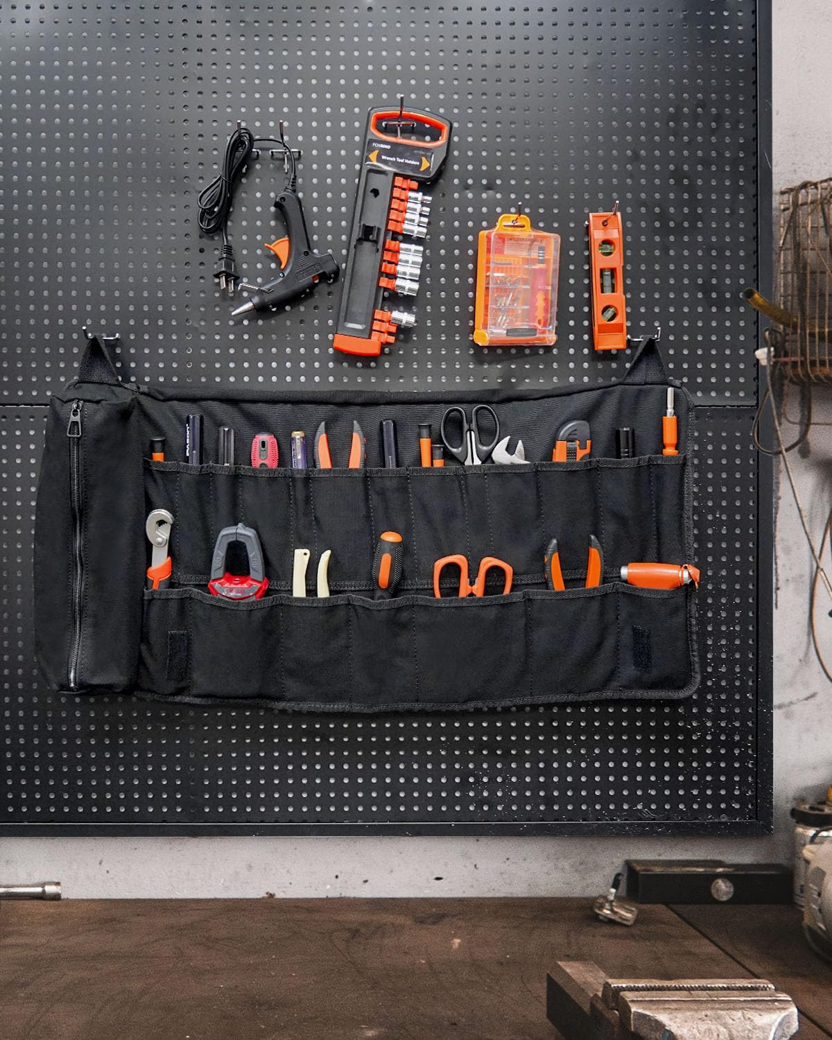 Foxrino large zipper pocket adds flexible tool storage