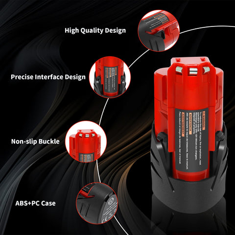 FOXVIEW 12V battery with smart protection against overcharge and short-circuit