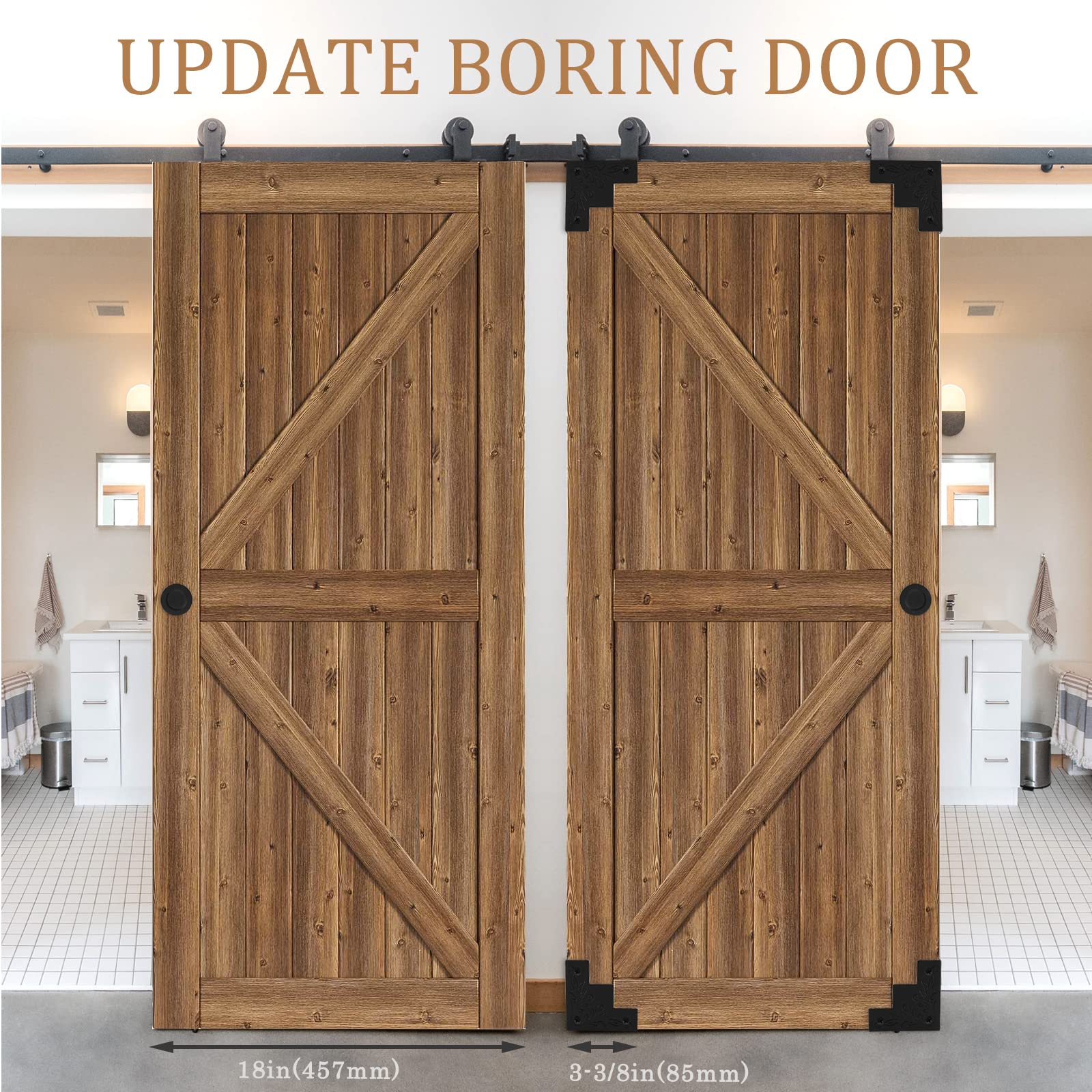 Foxwake barn-door corner guard blends rustic style with practical protection