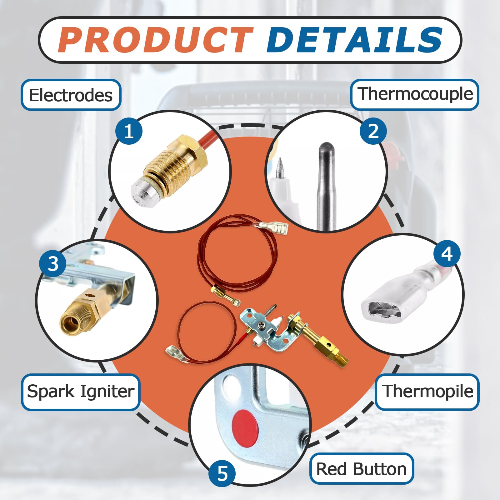 Foycow propane heater durable parts for long-term performance