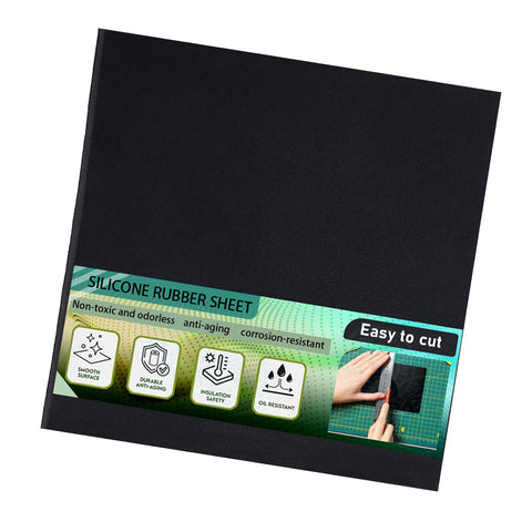 FOYLEAD rubber sheet 12x12 inch, 0.125 inch thick, ideal for DIY gaskets.