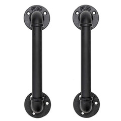 FOYO pipe door pull handle in matte black for durable doors